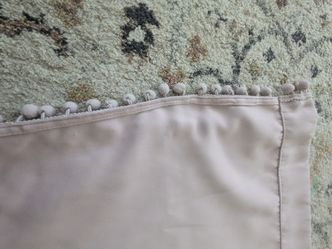 Pale pink pom pom curtains (2)