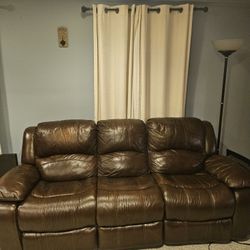 reclinable couch leather