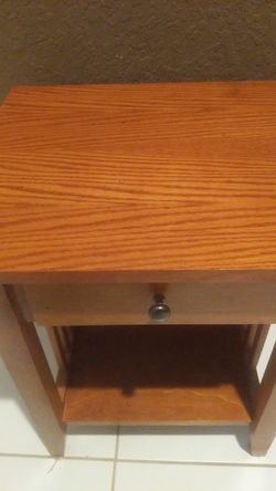 Solid wood end table