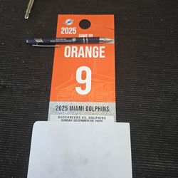 Dolphins Tampa Bay #9 Parking Pass