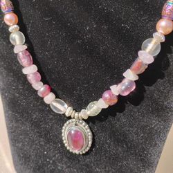 GENUINE GYPSY GLAM #1003 SILVER, QUARTZ & AMYTHEST