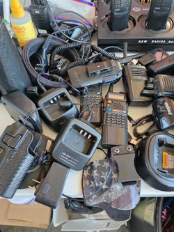 Motorola Two-Way Radio Lot with Charger and Accessories