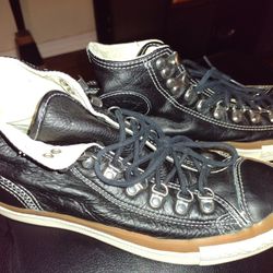Leather Converse High Tops