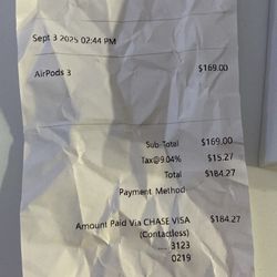Brand New Never Used AirPod 3rd He No Charger Becauseit  $45