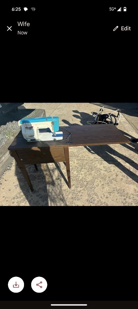Sewing Table Plus Machine