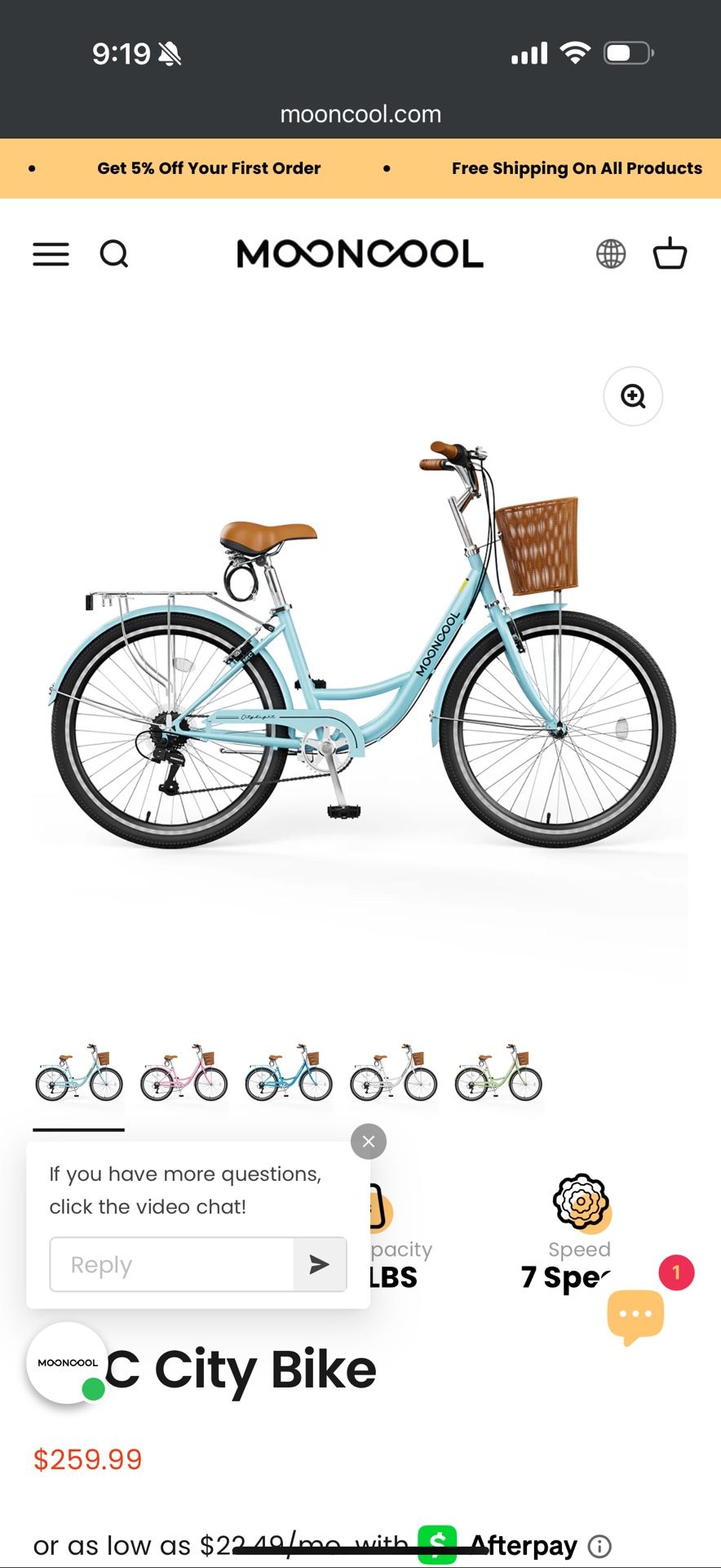Mooncool Cruiser Bike