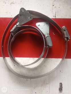 3  stainless steel pipe support clamps new