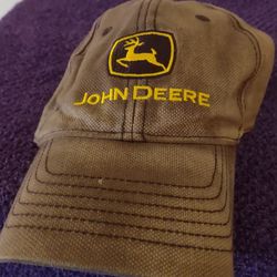 Brown John Deere Logo Adjustable Baseball Hat/Cap