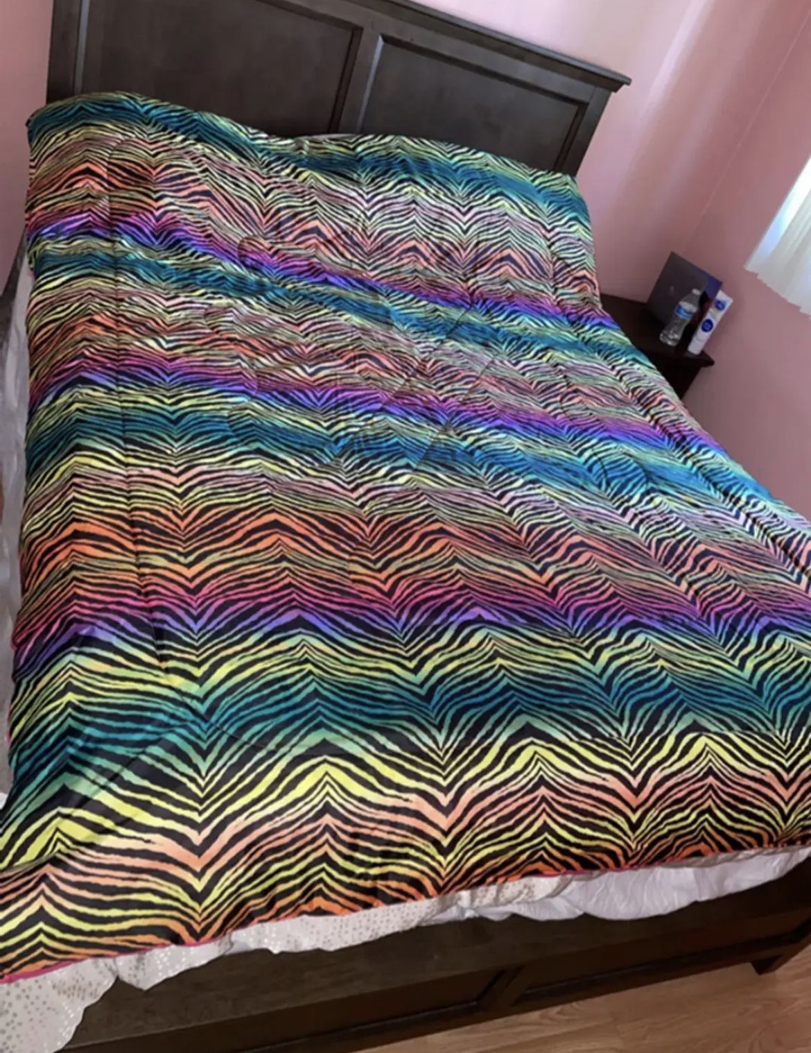Zebra print comforter twin size 1 pillow case