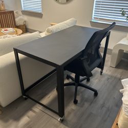CB2 desk + Chair (chair not CB2) 
