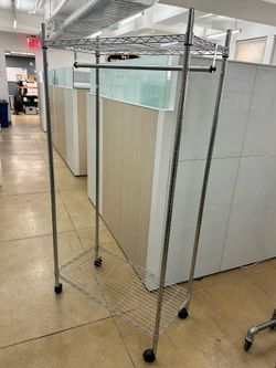 Mobile Industrial Garment Rack | Freestanding Rolling Clothes Rack