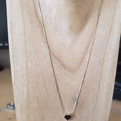 .925 Sterling Silver Heart Necklace