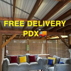 Grey Sofa And Love Seat Set FREE DELIVERY