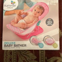 Summer , baby Bather , pink White , 3.5 Inches