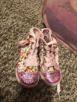 Cute pink flower shoes