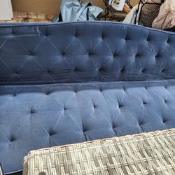 LIVING ROOM CLASIC VELVET BLUE SET 3 PIECES