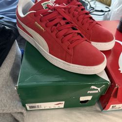 SUEDE PUMAS Sz 10