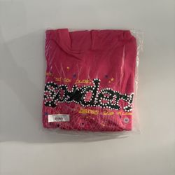 Pink Sp5der hoodie Size M