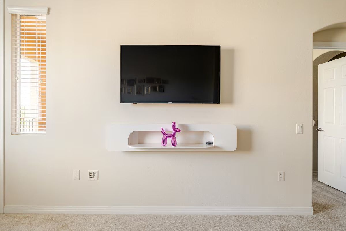 White Floating Media Console (Modern)