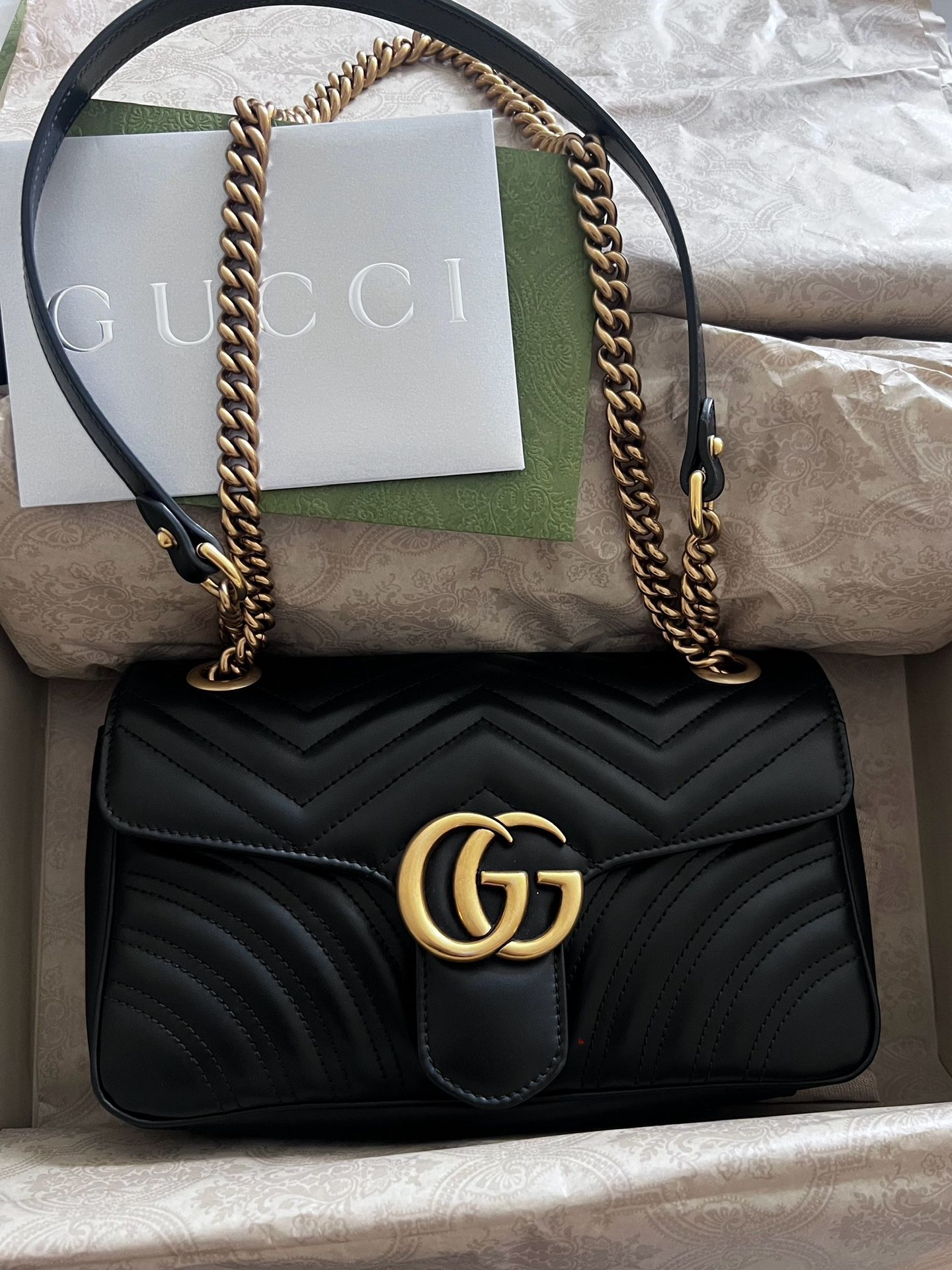 Real Gucci GG Marmont shoulder bag