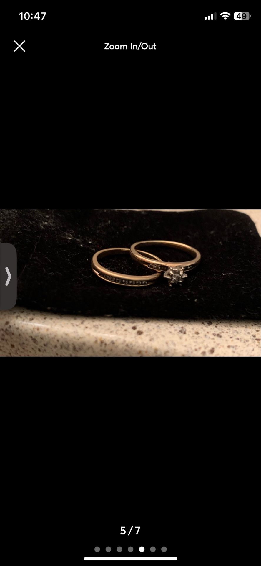 Engagement Ring & Wedding Rings