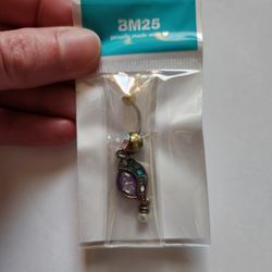 BM25 Vintage Boho Opal Sparkle Journey Bellybutton Ring 