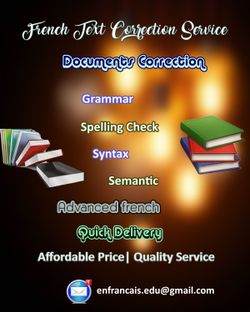 FRENCH TEXT CORRECTION SERVICE