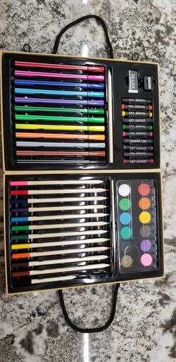 Colorama Art Kit Markers, Pencils, Paints, Oil Pastels, and Clay Eraser. Brand New
