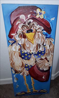 "Babs" Original Artwork by Artist Mercedes Bantz (California)~  2h x 10