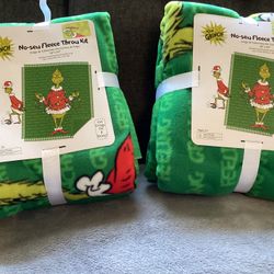 Grinch Christmas Blanket 