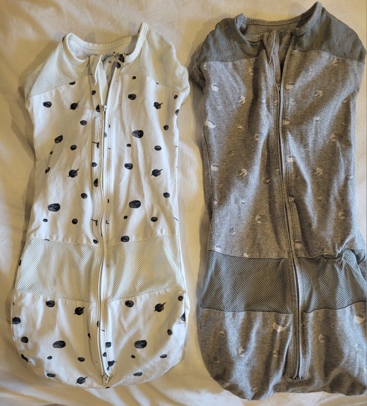 Two Happiest Baby 5-Second Swaddle Sleep Sacks, Organic Cotton