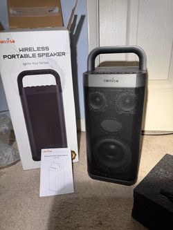 Portable Bluetooth Speaker With Deep Bass,150W Peak, IPX6 Waterproof Outdoor Speaker With 12H Playtime,Power Bank Function, Party Speaker With USB/AUX