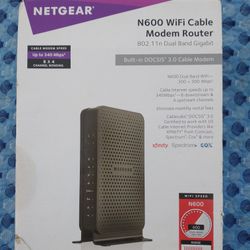 Netgear N600 WiFi Cable Modern Router Dual Band 