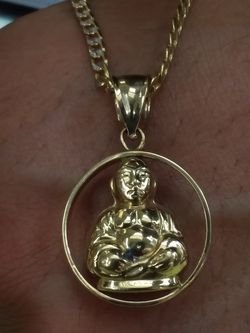 Buda 14K GOLD & CHAIN 24 inch 10 grams total weight