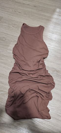 Brown bodycon dress