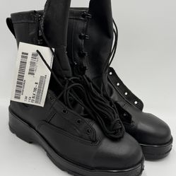Navy Flight Deck Size 7.5 W Steel Toe Boots Black Leather Vibram Gore-Tex 795B