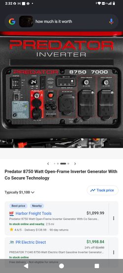 Predator 8750W Inverter Generator