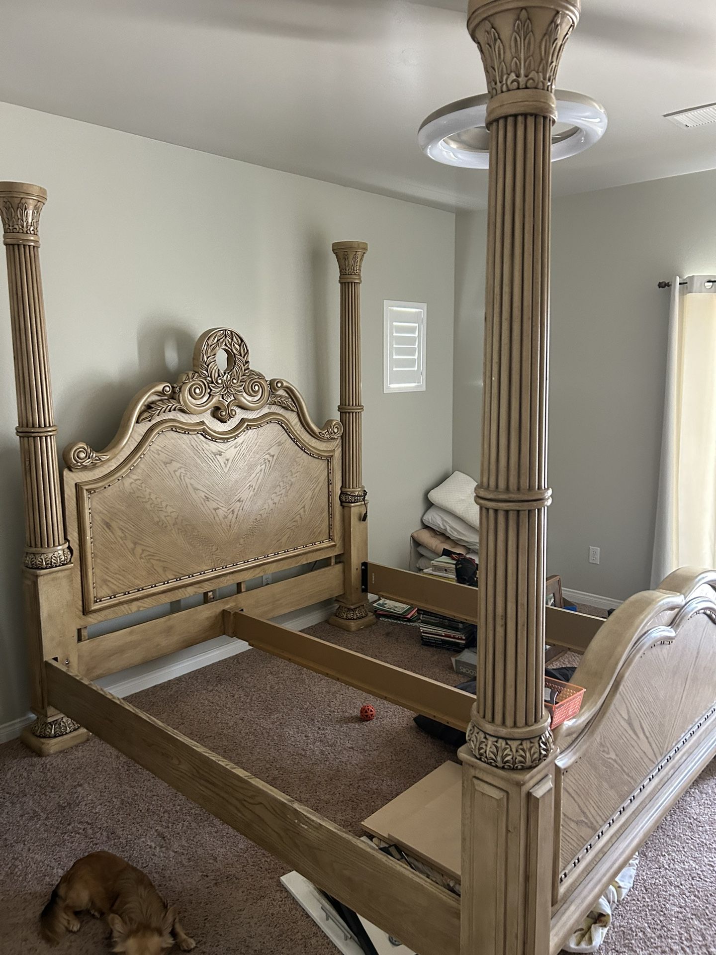 Four Post Wood King Size Bed