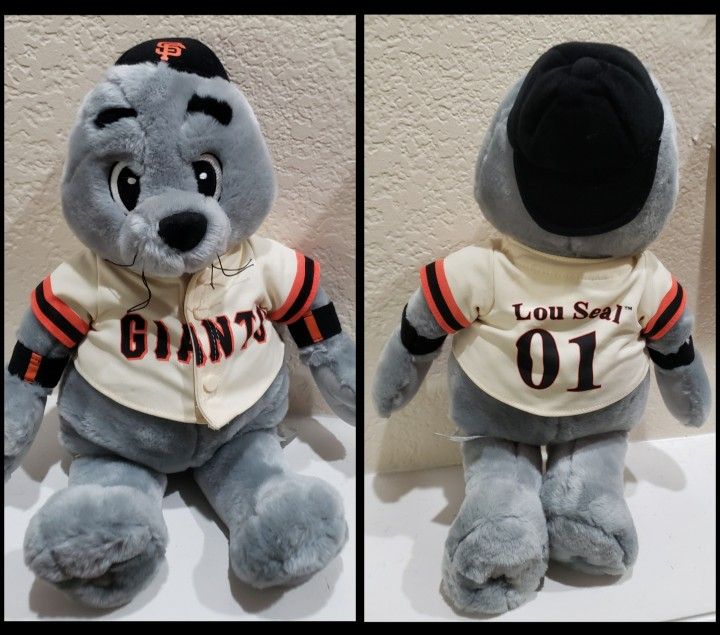 San Francisco Giants "Lou The Seal" Biuld-A-Bear Plush Toy Stuffed Animal Authentic