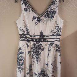 Dress Barn Black And White Sleeveless Dress Size 14