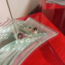 Rare Vintage Labradorite Dangle  earrings Hand Wrapped In "950" Sterling Silver