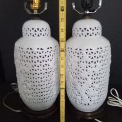 Cerca. Mid-century Asian Lamps