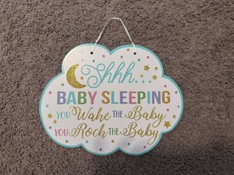 Baby Wooden Hanging Sign