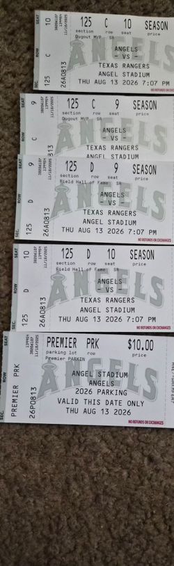 Angels Vs Rangers On Aug 13th Thursday