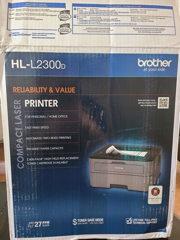 New Brother HL-L2300D Laser Printer