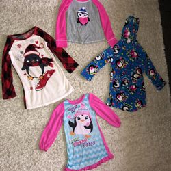 Girls Penguin Pajamas 