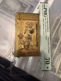 🧀 2020 Nevada Goldback 1 Goldback Caritas PMG 70★ First Day of Issue .999 Gold