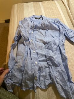 ZEGNA Men’s Light Blue Long Sleeve Shirt