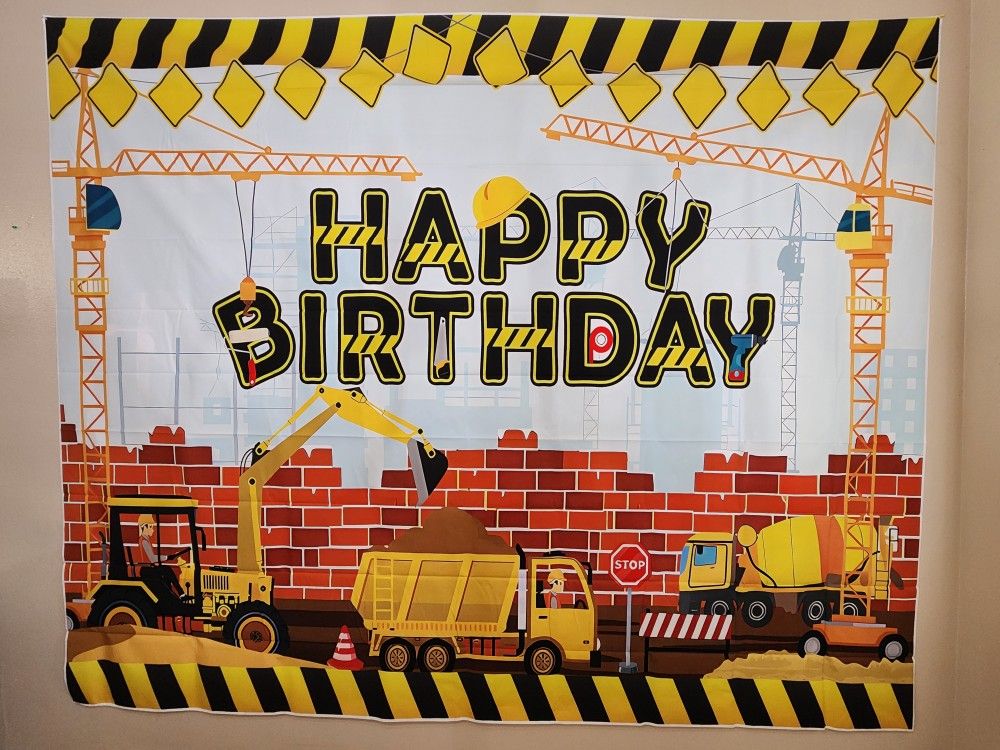 Construction birthday backdrop 🚧 $10