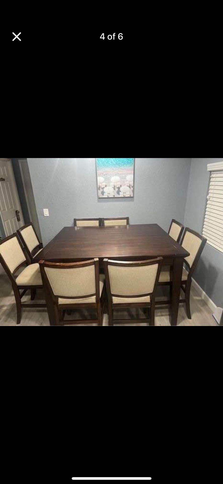 Wooden dining table